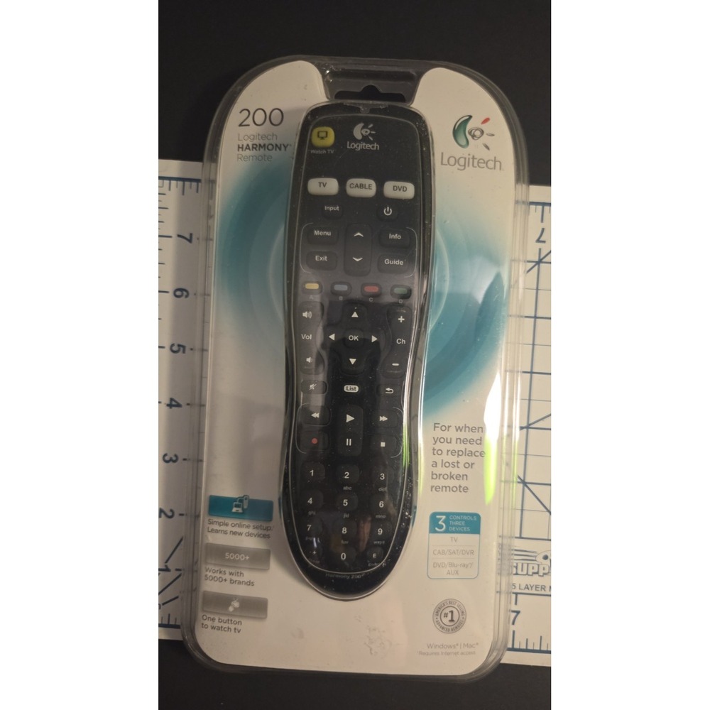 Logitech Harmony 200 - Infrared Universal Remote Control - New In Pkg